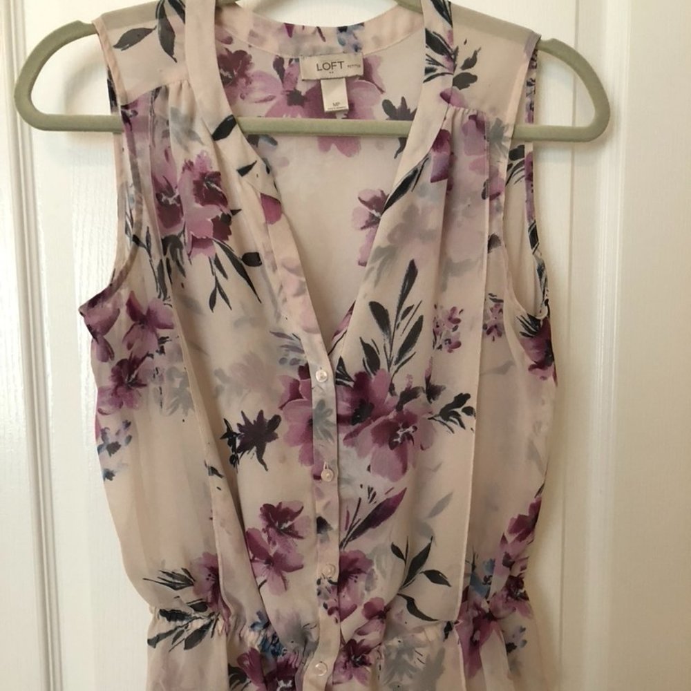Ann Taylor Loft Water Color Blouse (M)